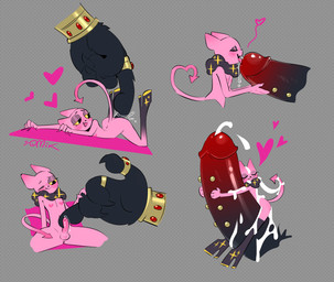 ambiguous_gender anal anal_fingering anthro ass_up biped black_body black_eyes blush blush_lines bodily_fluids bodyjob boots bracelet claws closed_smile clothing cum cum_covered cum_on_arm cum_on_back cum_on_head cum_on_leg cum_on_tail cumshot disembodied_hand disembodied_penis duo ejaculation erection extreme_size_difference eyebrows eyes_closed femboy fingering fingering_partner footwear genital_fluids genital_piercing genitals glans grabbing_sheets half-closed_eyes heart_symbol high_heeled_boots high_heels humanoid_genitalia humanoid_penis jewelry larger_ambiguous leaking_precum licking looking_back male male/male messy micro mouth_closed narrowed_eyes neck_tuft nipples nude one_eye_closed open_mouth oral penile penis penis_lick penis_piercing piercing pink_body precum ring sex shoes simple_background sitting size_difference smaller_male smile spade_tail sparkles spread_legs spreading tail tongue tongue_out tuft yellow_sclera somik felid feline mammal succubus 2022 hi_res multiple_images