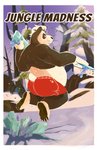 anthro belly black_body black_fur black_nose butt fur ice male outside overweight overweight_anthro overweight_male snow solo white_body white_fur spazz_bear bear giant_panda mammal 2021 absurd_res hi_res