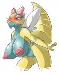 anthro anthrofied areola big_breasts blush breasts female genitals nipples non-mammal_breasts non-mammal_nipples nude pokemorph pussy simple_background solo tail white_background suddenhack nintendo pokemon arthropod dunsparce generation_2_pokemon pokemon_(species) 2016 absurd_res hi_res