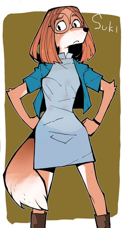 anthro boots brown_body brown_fur brown_hair clock clothing dress eyewear female footwear fur glasses hair hands_on_hips looking_at_viewer multicolored_body multicolored_fur pose shoes solo two_tone_body two_tone_fur watch wristwatch dowmansayman illumination_entertainment sing_(movie) suki_lane canid canine canis domestic_dog hunting_dog mammal saluki sighthound 2022 hi_res portrait three-quarter_portrait