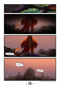 ambiguous_gender bodily_fluids cloud day dialogue duo feral frill_(anatomy) green_body green_eyes green_scales jewelry long_neck long_tail lying membrane_(anatomy) membranous_frill membranous_wings mountain necklace nose_spike on_front outside purple_body purple_scales quadruped red_body red_scales rock scales shaking sky snout speech_bubble tail talking_to_another tears text trembling wings vensart european_mythology mythology wings_of_fire laurel_(vensart) dragon mythological_creature mythological_scalie rainwing_(wof) scalie skywing_(wof) western_dragon comic english_text hi_res shaded