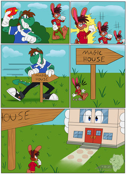 3_toes 4_fingers anthro big_feet cartoon_gloves clothing duo extreme_size_difference feet fingers footwear macro male male/male micro mischievous mischievous_smile oblivious pawpads paws prank shoes shrink_ray shrinking size_difference size_play size_transformation smile sneakers soles tail toes toony transformation vore_implied whiskers crocdragon89 mythology joshua_edgars_(crocdragon89) roderick_(tamerkoh) toon_joshua_edgars_(crocdragon89) dragon lagomorph leporid mammal mythological_creature mythological_scalie rabbit scalie absurd_res comic hi_res
