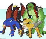 2_horns abs anal anal_penetration anthro anthro_on_anthro anthro_penetrated anthro_penetrating anthro_penetrating_anthro avian_feet avian_legs beak big_penis black_nose black_penis blue_body breaking breeding_mount cumming_while_penetrating ejaculation erection feathers fur genitals green_body green_nipples green_penis green_skin hands-free horn humanoid_genitalia humanoid_penis hypnosis interspecies looking_pleasured male male/male male_penetrated male_penetrating male_penetrating_male membrane_(anatomy) membranous_wings mind_control navel nipples nude open_beak open_mouth pecs penetration penile penile_penetration penis penis_in_ass pink_penis raised_tail red_body red_skin sex sharing size_difference tail tail_feathers tail_grab tail_pull tan_body tan_fur teeth tongue training vein veiny_penis wings yellow_beak yellow_body yellow_fur spelunker_sal mythology nintendo star_fox falco_lombardi fox_mccloud general_scales jace_zantetsukin avian canid canine dragon fox mammal mythological_creature mythological_scalie scalie sharpclaw_(star_fox) 2025 absurd_res hi_res