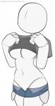 breasts clothing doll faceless female mannequin not_furry solo teasing text undressing whygena humanoid living_mannequin 2016 digital_media_(artwork) hi_res unavailable_at_source url