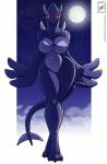 2012 3_toes absurd_res anthro big_breasts breasts detailed_background female glowing_eyes hi_res legendary_pokémon looking_at_viewer lugia moon naturally_censored navel nintendo nude pokémon pokémorph pose purple_body red_eyes shadow_lugia solo standing stars thick_thighs thighs video_games walter_sache wide_hips
Rating: Questionable
Score: 9
User: slyroon
Date: February 28, 2014