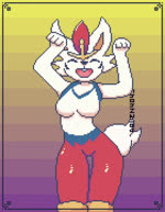 8-bit anthro breasts chiptune dancing eyes_closed featureless_breasts featureless_crotch female medium_breasts music music_video smile solo tail thigh_gap wide_hips raven404 caramelldansen nintendo pokemon cinderace generation_8_pokemon lagomorph leporid mammal pokemon_(species) animated animation_meme digital_media_(artwork) hi_res meme pixel_(artwork) pixel_animation short_playtime sound webm