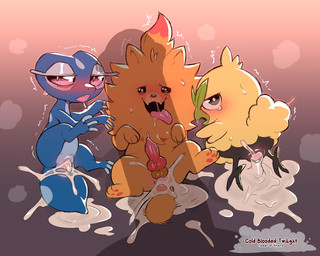 after_sex animal_genitalia animal_penis anthro biped blue_body blush bodily_fluids cum cum_from_ass cum_from_vagina cum_in_ass cum_in_vagina cum_inside equine_genitalia equine_penis female feral fur genital_fluids genitals group leaking_cum looking_back lying male male_penetrated on_back orange_body orange_fur pawpads penetration penis penis_shadow quadruped rear_view saliva simple_background teeth tongue tongue_out trio white_eyes cold-blooded-twilight nintendo pokemon browt gecqua generation_10_pokemon pokemon_(species) pombon 2026 5:4 hi_res