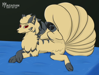 3_toes ambiguous_gender crotch_tuft digitigrade featureless_crotch feet feral looking_at_viewer null pawpads paws quadruped raised_leg red_eyes solo spread_legs spreading toes tuft magadan nintendo pokemon flare_(flare1095) generation_1_pokemon ninetales pokemon_(species) 4:3 absurd_res hi_res