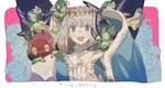 accessory ambiguous_gender anthro blue_eyes clothed clothing crown female flower flower_in_hair green_hair group hair hair_accessory headgear horn insect_wings larva lepidopteran_wings looking_at_viewer male plant text white_hair wings yellow_eyes sost_fgo fate_(series) type-moon caster_artoria_pendragon king_artoria_pendragon_(fate) pretender_oberon rider_red_hare ritsuka_fujimaru saber_senji_muramasa saber_senji_muramasa_(fate/go) saber_senji_muramasa_(fate/grand_order) saber_senji_muramasa_(fate_grand_order) shirou_emiya arthropod caterpillar equid equine fairy horse human humanoid insect mammal pixie digital_media_(artwork)