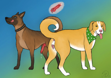 after_sex anatomically_correct anatomically_correct_genitalia anatomically_correct_penis anatomically_correct_vulva animal_genitalia animal_penis animal_vulva anus blue_background blue_eyes bodily_fluids brown_body canine_genitalia canine_penis canine_vulva clubs_(suit) collar cum cum_dripping_from_penis cum_from_vagina cum_in_vagina cum_inside curled_tail diamond_(marking) duo erection female female_penetrated feral feral_on_feral feral_penetrated feral_penetrating feral_penetrating_feral fur genital_fluids genitals green_background green_eyes green_scarf heart_nose heart_symbol internal intraspecies knot knot_root knotted_penis knotting male male/female male_penetrating male_penetrating_female markings orange_body orange_fur penetration penile penile_penetration penis raised_tail scar scarf sex simple_background spiked_collar spikes suit_symbol tail tongue tongue_out vaginal vaginal_knotting vaginal_penetration vulva white_body white_fur maklykan ako_(maklykan) iva_(maklykan) bird_dog canid canine canis domestic_dog german_shepherd golden_retriever herding_dog hunting_dog malinois_dog mammal molosser mountain_dog pastoral_dog retriever saint_bernard sheepdog absurd_res hi_res