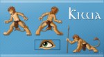 anthro crouching green_eyes male melee_weapon polearm solo spear standing text weapon iztli kiwakiwa felid lion mammal pantherine 2014 absurd_res character_name english_text hi_res model_sheet shaded signature soft_shading