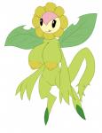 anthro areola big_areola big_breasts big_nipples breasts camel_toe erect_nipples female flower nipples non-mammal_breasts plant simple_background smile solo white_background wide_hips wings thompson-vonjung bandai_namco digimon digimon_(species) elemental_creature flora_fauna sunflowmon digital_media_(artwork) hi_res