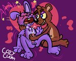 anthro bodily_fluids cum cumshot duo ejaculation forced forced_orgasm genital_fluids handjob heart_background heart_symbol male male/male moan multi_star_reaction mutual_masturbation orgasm penile sex simple_background star star_reaction star_symbol toony cozy_cum_(artist) five_nights_at_freddy's scottgames bonnie_(fnaf) freddy_(fnaf) bear lagomorph leporid mammal rabbit 2021 hi_res