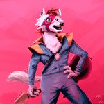 1:1 70s 80's_theme anthro canid canine canis domestic_dog fox glamrock guitar hybrid male mammal musical_instrument musician plucked_string_instrument solo string_instrument wolf ziggy_starfur