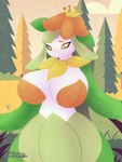 big_breasts breasts female flower huge_breasts not_furry plant simple_background solo irgramfox nintendo pokemon elemental_creature elemental_humanoid flora_fauna generation_5_pokemon humanoid lilligant plant_humanoid pokemon_(species) 3:4 absurd_res digital_media_(artwork) hi_res