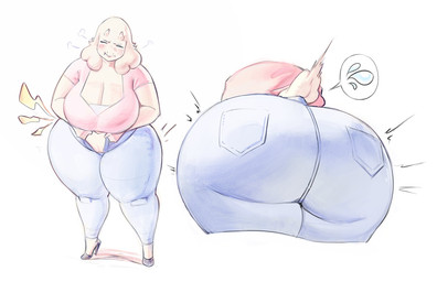 2_horns anthro big_breasts big_butt blush breasts breath butt cleavage clothed clothing curvy_figure eyebrows eyelashes eyes_closed female footwear high_heels horn huge_breasts huge_butt mature_female shirt shoes simple_background slightly_chubby solo speech_bubble standing t-shirt thick_thighs tight_clothing topwear voluptuous white_background white_horn wide_hips oanju undertale_(series) toriel boss_monster_(undertale) bovid caprine goat mammal 2026 hi_res pictographics