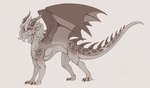 3_fingers 3_toes claws feet female female_feral feral fingers hair horn scales solo spikes spikes_(anatomy) toes wings shon2 mythology dragon mythological_creature mythological_scalie scalie 2024 absurd_res hi_res sketch