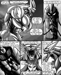 cofagrigus comic dragmon english_text generation_1_pokemon generation_5_pokemon haunter hi_res male monochrome nintendo pokemon pokemon_(species) text transformation