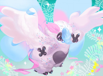 abstract_background ambiguous_gender claws feet fur gesture hand_gesture open_mouth plant solo standing talons toes tongue tongue_out v_sign wings mighty-whydah moth_(reshirii) unknown_species 2021 digital_media_(artwork) digital_painting_(artwork) painting_(artwork)