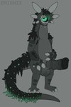 1_eye 3_toes 4_fingers 6_ears accessory animal_genitalia animal_penis anthro armpit_hair back_mane balls bangs big_balls big_claws big_hands big_penis black_hair black_mane black_penis black_sclera body_hair claws countershade_feet countershade_hands countershade_torso countershading crystal emo_haircut equine_genitalia equine_penis equine_penis_with_foreskin erection featureless_chest feet finger_claws fingers foreskin front_view genitals green_eyes green_hair green_mane grey_balls grey_body grey_claws grey_countershading grey_markings grey_penis grey_sheath hair half-closed_eyes hand_on_belly huge_balls huge_penis humanoid_genitalia humanoid_penis hybrid_genitalia hybrid_penis jewelry lidded_eyes long_neck long_tail looking_at_viewer male male_anthro mane markings medial_ring medial_ringed_humanoid_penis medial_ringed_hybrid_penis mottled mottled_body mouthless multi_ear multicolored_hair multicolored_mane narrowed_eyes necklace nude nude_anthro nude_male pendant penis plantigrade retracted_foreskin scutes semi-anthro sheath solo standing star_polygon tail tail_mane text thick_neck thick_penis thick_tail three-quarter_view toe_claws toes toony two_tone_hair two_tone_mane unusual_ears emionix kesri_(emx) alien omnilurkerbeast omnitope absurd_res artist_name digital_drawing_(artwork) digital_media_(artwork) flat_colors hi_res nonbinary_(lore)
