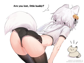 ahoge ambiguous_gender anal anal_penetration bell_accessory bent_over black_bottomwear black_clothing black_legwear black_shorts black_stockings bodily_fluids bottomwear butt camel_toe cat_tail clothing crop_top dildo dildo_in_ass dildo_insertion duo female hair hidden_sex_toy hotpants legwear light_body light_skin looking_away looking_down object_in_ass penetration rear_view sex_toy sex_toy_in_ass sex_toy_insertion shirt shorts simple_background stockings sweat sweaty_legs tail text topwear white_clothing white_crop_top white_ears white_hair white_tail white_topwear wersman vtuber filian_(vtuber) animal_humanoid cat_humanoid domestic_cat felid felid_humanoid feline feline_humanoid felis humanoid mammal mammal_humanoid 2026 digital_media_(artwork) english_text hi_res url