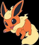 ambiguous_gender black_eyes black_nose feral fur hopping open_mouth orange_body orange_fur pawpads paws simple_background solo tongue transparent_background yellow_body yellow_fur furyraptor23 nintendo pokemon eeveelution flareon generation_1_pokemon pokemon_(species) alpha_channel hi_res