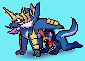 all_fours anthro anthro_on_feral balls bestiality big_penis black_claws blue_balls blue_body blue_fur blue_hair blue_penis blue_scales bodily_fluids claws cute_fangs duo erection eyewear fangs feral fur genital_fluids genitals glans glasses gloves_(marking) grey_claws grey_eyewear grey_glasses hair humanoid_genitalia humanoid_penis kerchief licking looking_away looking_up male male/male markings motion_lines oral orange_eyes orange_pupils peeing peeing_on_another peeing_on_face peeing_on_tongue penile penis penis_lick pink_glans pink_sclera pupils purple_eyes raised_leg red_kerchief red_nose red_penis scales sex smile teeth toe_claws tongue tongue_out urine urine_on_face urine_on_tongue vein veiny_penis watersports white_body white_fur white_hair yellow_body yellow_kerchief ultilix nintendo pokemon ulti_(ultilix) generation_5_pokemon lizard pokemon_(species) reptile samurott scalie 2025