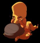 belly big_belly breasts clothing embarrassed female morbidly_obese morbidly_obese_female non-mammal_breasts obese obese_female orange_body orange_skin overweight overweight_female sitting solo thick_thighs torn_clothing lowkey nintendo pokemon generation_5_pokemon pokemon_(species) scrafty 2016 alpha_channel