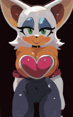 anthro armor armwear big_breasts bodysuit breastplate breasts camel_toe choker cleavage clothed clothing elbow_gloves eyeshadow female fur gloves green_eyes handwear huge_breasts jewelry lipstick makeup narrowed_eyes navel necklace skinsuit smile solo tan_body tight_clothing white_body white_fur murlbius sega sonic_the_hedgehog_(series) rouge_the_bat bat honduran_white_bat leaf-nosed_bat mammal microbat yangochiropteran hi_res