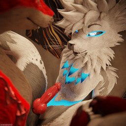 against_surface against_wall anal anal_penetration animal_genitalia animal_penis anthro anthro_on_anthro anthro_penetrated anthro_penetrating anthro_penetrating_anthro balls biped black_body black_fur blue_body blue_fur bodily_fluids canine_genitalia canine_penis claws clothing cum cum_dripping_from_penis cum_in_ass cum_inside cum_on_belly cum_on_body cum_on_penis depth_of_field dominant duo erection fur genital_fluids genitals grey_body grey_fur hair holding_leg inside knot knotted_penis living_room male male/male male_penetrated male_penetrating male_penetrating_male multicolored_body nude on_ground open_mouth orgasm paws penetration penis pink_penis red_body red_fur red_penis reflection sex slim slim_anthro slim_male slim_sub smile standing submissive submissive_male tail white_body white_fur dragonplayer gigi2k sneoxsnow_(character) canid canine canis fox mammal rexouium 1:1 3d_(artwork) absurd_res blender_(artwork) blender_cycles_(artwork) digital_media_(artwork) hi_res
