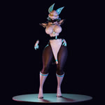 anthro artificial_intelligence big_breasts black_body black_skin blue_accents boots bottomwear breasts clothed clothing female footwear hip_sway loincloth machine shoes solo tail white_body yellow_sclera alphasoup deltarune undertale_(series) tasque_manager tasque_manager_(mayosplash) humanoid robot robot_humanoid 1:1 3d_(artwork) 3d_animation animated blender_(artwork) digital_media_(artwork) loop no_sound short_playtime webm