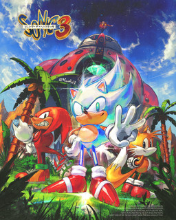 2_tails ambiguous_gender anthro biped black_eyes clothed clothed_ambiguous clothing facial_hair footwear giant_eggman_robo gloves group handwear looking_at_viewer looking_back looking_back_at_viewer master_emerald mostly_nude mostly_nude_ambiguous mostly_nude_anthro multi_tail mustache palm_tree plant shoes smile tail text tree kornart3 classic_sonic_(universe) sega sonic_the_hedgehog_(series) classic_eggman classic_knuckles classic_sonic classic_tails hyper_sonic miles_prower sonic_the_hedgehog canid canine echidna eulipotyphlan fox hedgehog human mammal monotreme 2026 absurd_res artist_name english_text hi_res huge_filesize japanese_text male_(lore)
