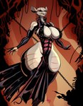 5_fingers anthro armwear big_breasts breasts chain clothing elbow_gloves female fingers gloves handwear solo tail teeth wide_hips jaeh hellraiser pinhead mammal murid murine rat rodent