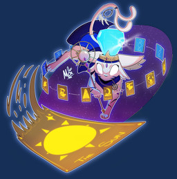 card clothing dreamcatcher facial_markings feral forked_tail gem glowing glowing_eyes head_markings jewelry magic magic_user markings necklace pink_body solo spell staff star starscape tail tarot tarot_card unusual_anatomy unusual_tail weapon white_eyes moxiepawler_(artist) nintendo pokemon psychic_(pokemon) eeveelution espeon generation_2_pokemon pokemon_(species) absurd_res hi_res