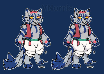 2_tails anthro blue_markings bottomwear clothing hair male markings multi_tail outline pawpads paws pink_clothing pink_hair pink_topwear pink_vest shorts simple_background slime solo tail topwear transparent_background vest white_bottomwear white_clothing white_outline white_shorts yellow_eyes puppetmaster13uwu asian_mythology changed_(video_game) demon_slayer east_asian_mythology japanese_mythology kimetsu_no_yaiba mythology akaza_(demon_slayer) demon domestic_cat felid feline felis goo_creature mammal nekomata yokai alpha_channel cel_shading shaded