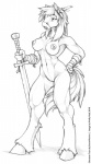 2010 abs anthro black_and_white black_eyes breasts english_text equid equine feathers female genitals hair holding_melee_weapon holding_object holding_sword holding_weapon hooves horse lips mammal melee_weapon monochrome muscular muscular_anthro muscular_female muscular_legs navel nipples nude pussy simple_background sketch solo sword taura text traditional_media_(artwork) watermark weapon white_background wolfy-nail