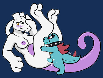 2_toes 3_fingers 4_fingers anthro areola big_breasts biped blue_body blue_skin blue_tongue blush bodily_fluids breasts collar digitigrade duo erection feet female female_penetrated fingers genitals larger_female larger_penetrated level_difference long_tail looking_aside male male/female male_penetrating male_penetrating_female motion_lines nipples nude penetration penile penile_penetration penis penis_in_vagina pupils purple_areola purple_nipples purple_tail red_eyes sex simple_background size_difference slit_pupils smaller_male smile snout spiked_collar spikes sweat tail thick_tail toes tongue tongue_out transparent_background vaginal vaginal_penetration white_body white_skin yellow_eyes trout_(artist) nintendo pokemon tototrout generation_1_pokemon generation_2_pokemon legendary_pokemon mewtwo pokemon_(species) totodile 2021 4:3 aliasing alpha_channel cel_shading digital_drawing_(artwork) digital_media_(artwork) hi_res shaded signature