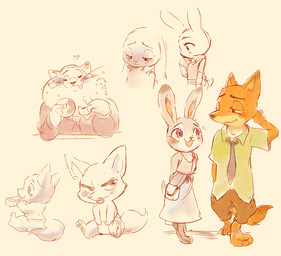 anthro baby_bottle blush clean_diaper clothed clothing dessert diaper doughnut female food fur neonate object_in_mouth pacifier pacifier_in_mouth pastry simple_background wearing_diaper white_background young young_anthro en_(artist) disney zootopia benjamin_clawhauser finnick_(zootopia) judy_hopps nick_wilde canid canine cheetah felid feline fennec_fox fox lagomorph leporid mammal rabbit red_fox true_fox
