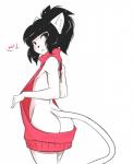 anthro blush bottomless butt butt_cleavage clothed clothing female flat_chested heart_eyes heart_symbol looking_at_viewer solo standing sweater tail topwear virgin_killer_sweater suelix meme_clothing mercy_(suelix) felid mammal absurd_res digital_media_(artwork) hi_res meme male_(lore)