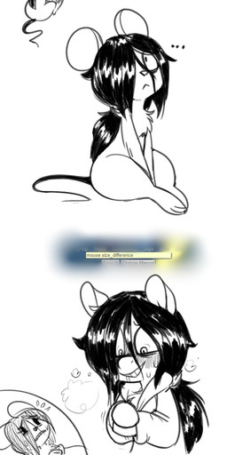 basic_sequence blush bodily_fluids breath chest_tuft clothing drooling duo ellipsis eyelashes female feral flying_sweatdrops grin hair hoodie humor linear_sequence saliva semi-anthro size_difference smile sweat sweatdrop text three_frame_image three_frame_sequence topwear tuft mcsweezy e621 hasbro my_little_pony fan_character floor_bored equid equine horse mammal mouse murid murine pony rodent comic digital_drawing_(artwork) digital_media_(artwork) english_text hi_res sequence