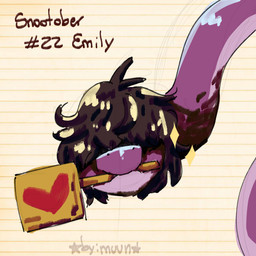 anthro biped brown_hair female front_view hair hair_over_eye heart_symbol holding_object holding_sign long_neck medium_hair pattern_background purple_body sign simple_background solo sparkles striped_background text by:_muun devlog:_a_post-modern_college_experience emily_(devlog) brontosaurus dinosaur diplodocid diplodocoid prehistoric_species reptile saurischian sauropod sauropodomorph scalie 1:1 2025 absurd_res artist_name character_name colored guide_lines headshot_portrait hi_res portrait shaded
