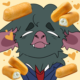 anthro clothed clothed_anthro clothed_male clothing happy heart_symbol male smile solo cloudy_hyena dispatch twinkie sonar_(dispatch) bat humanoid hybrid mammal 1:1 hi_res