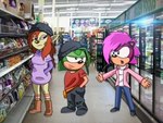 clothed clothing female group male stock_image trio wyerframez sega sonic_the_hedgehog_(series) sonic_underground tamers12345's_sonic_underground manic_the_hedgehog mindy_latour sonia_the_hedgehog 4:3 redraw brother_(lore) brother_and_sister_(lore) sibling_(lore) sister_(lore)