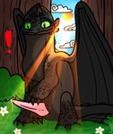 big_penis feral genitals male penis solo avexcity dreamworks european_mythology how_to_train_your_dragon mythology toothless dragon fury_(httyd) mythological_creature mythological_scalie night_fury scalie western_dragon hi_res