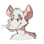 albino anthro hair male red_eyes simple_background solo white_hair cartoonlover_(artist) trenchbound isaac_(trenchbound) mammal murid murine rat rodent 1:1 bust_portrait low_res portrait