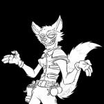 1:1 2019 3_fingers alpha_channel anthro belt biped clothed clothing digital_drawing_(artwork) digital_media_(artwork) explosives fangs fingerless_gloves fingers front_view fur gesture gloves grenade grin guardians_of_the_galaxy handwear krolik long_tail male mammal marvel monochrome pose procyonid raccoon rocket_raccoon shrug signature sleeveless smile solo standing tail teeth weapon