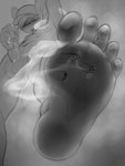 3:4 ambiguous_gender blood bodily_fluids cum cum_on_feet cum_on_ground feet fooooly foot_fetish foot_focus genital_fluids genitals group hi_res humanoid humanoid_feet larger_male looking_pleasured macro male masturbation micro monochrome penis plantigrade rubbing size_difference size_play slave smaller_ambiguous soles squish stomping_viewer toes underfoot