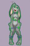 anthro buckteeth claws collar female genitals hypnosis mind_control nude open_mouth pussy ringed_eyes sex_toy simple_background solo teeth tiptoes toe_claws vibrator bastianmage disney zootopia judy_hopps lagomorph leporid mammal rabbit hi_res