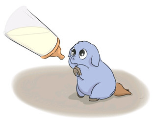 ambiguous_feral ambiguous_gender baby_bottle blue_body blue_fur brown_tail featureless_crotch feral fur grey_eyes grey_hooves hooves milk monotone_body monotone_fur neonate open_mouth simple_background sitting solo tail young young_ambiguous young_feral carpdime fluffy_pony fluffy_pony_(species) mammal digital_media_(artwork) shaded