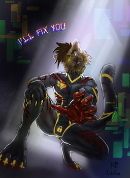 bad_end blood bodily_fluids clothing corruption glitch hypnosis hypnotic_eyes insane latex latex_clothing latex_skinsuit male mind_control null_bulge paws skinsuit solo tight_clothing nakase fay(thefaynixx) felid leopard mammal pantherine hi_res